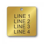 Engraved Brass Tag 2.0" Square Style 3