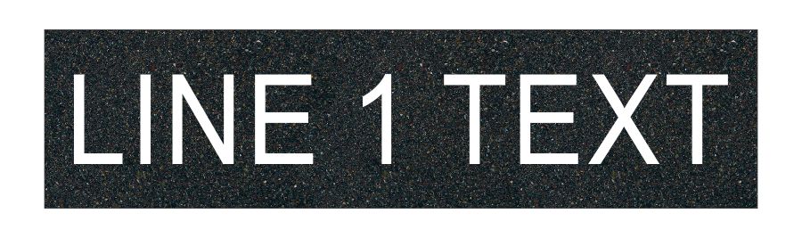 Textured Plastic Nameplate - 1 1/2" x 6" - 3/4" Text