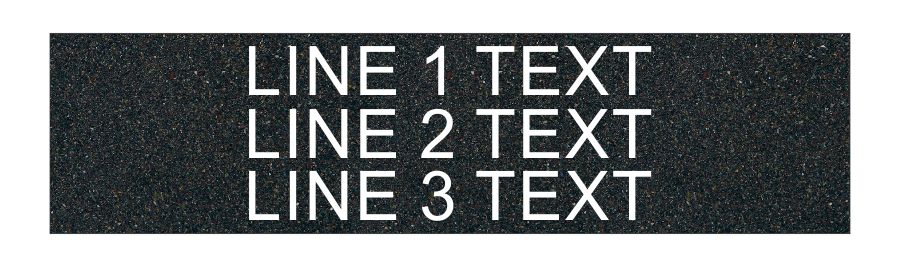 Textured Plastic Nameplate - 1 1/2" x 6" - 3/8" Text