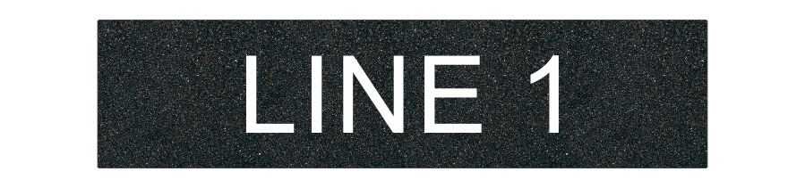 (image for) Textured Plastic Nameplate - 2" x 8" - 1" Text