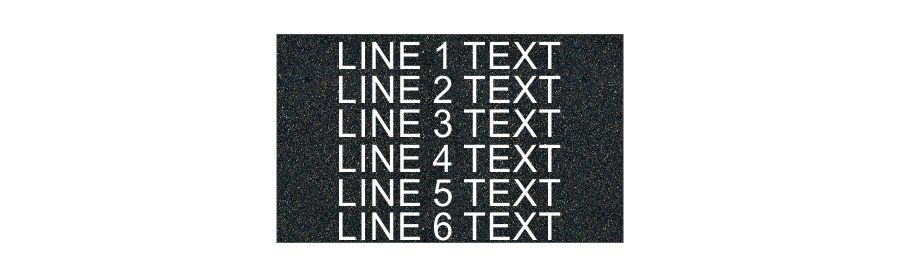 Textured Plastic Nameplate - 3" x 5" - 3/8" Text