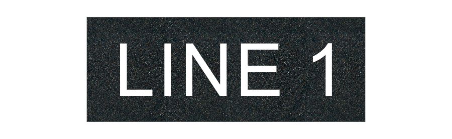 Textured Plastic Nameplate - 3" x 8" - 1 1/2" Text